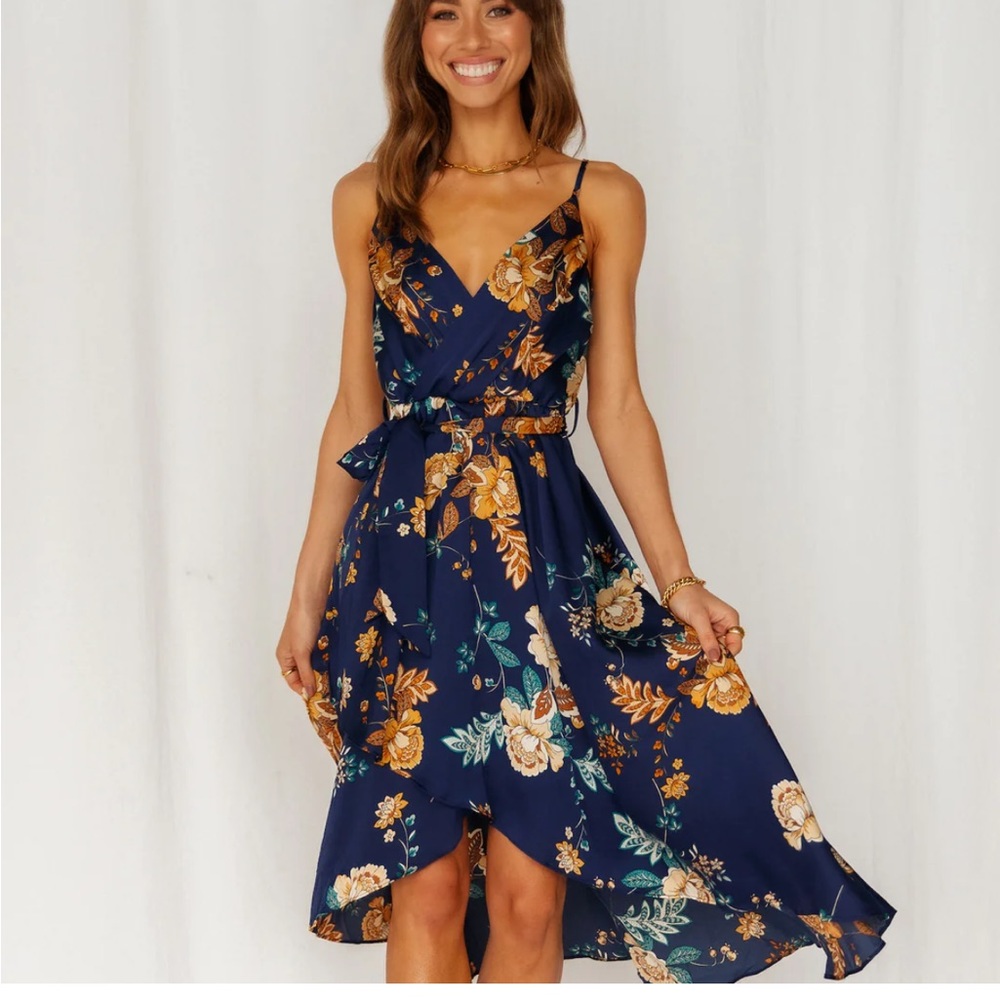 Beautiful floral midi dress by Hello Molly